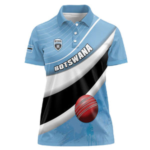 Custom Botswana Cricket Women Polo Shirt Go Champions Baggy Blues - African Pride