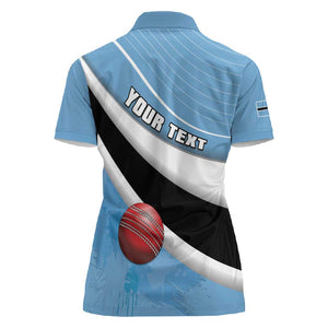 Custom Botswana Cricket Women Polo Shirt Go Champions Baggy Blues - African Pride