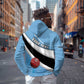 Custom Botswana Cricket Zip Hoodie Go Champions Baggy Blues - African Pride