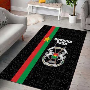 Burkina Faso Area Rug Striped Black - Bogolan Pattern - African Pride