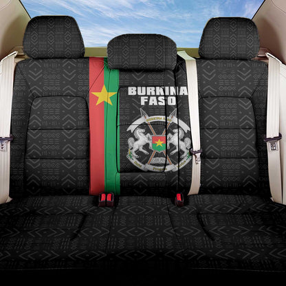 Burkina Faso Back Car Seat Cover Striped Black - Bogolan Pattern - African Pride