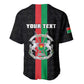 Personalized Burkina Faso Baseball Jersey Striped Black - Bogolan Pattern - African Pride
