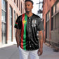 Personalized Burkina Faso Baseball Jersey Striped Black - Bogolan Pattern - African Pride