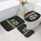 Burkina Faso Striped Bathroom Set African Mud Cloth Pattern - Black
