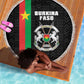 Burkina Faso Beach Blanket Striped Black - Bogolan Pattern - African Pride