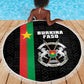 Burkina Faso Beach Blanket Striped Black - Bogolan Pattern - African Pride