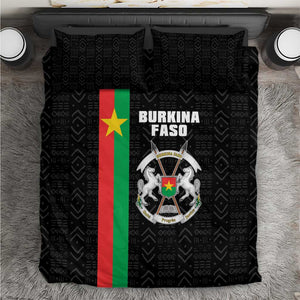 Burkina Faso Bedding Set Striped Black - Bogolan Pattern - African Pride