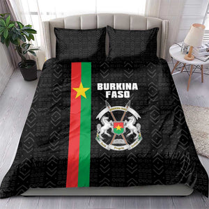Burkina Faso Bedding Set Striped Black - Bogolan Pattern - African Pride