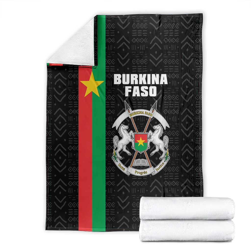 Burkina Faso Blanket Striped Black - Bogolan Pattern - African Pride