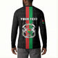 Personalized Burkina Faso Striped Button Sweatshirt African Mud Cloth Pattern - Black