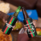 Personalized Burkina Faso 4 in 1 Can Cooler Tumbler Striped Black - Bogolan Pattern - African Pride