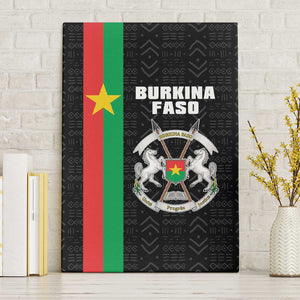 Burkina Faso Canvas Wall Art Striped Black - Bogolan Pattern - African Pride