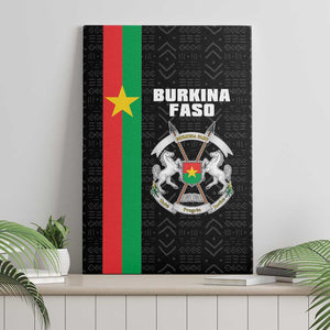 Burkina Faso Canvas Wall Art Striped Black - Bogolan Pattern - African Pride