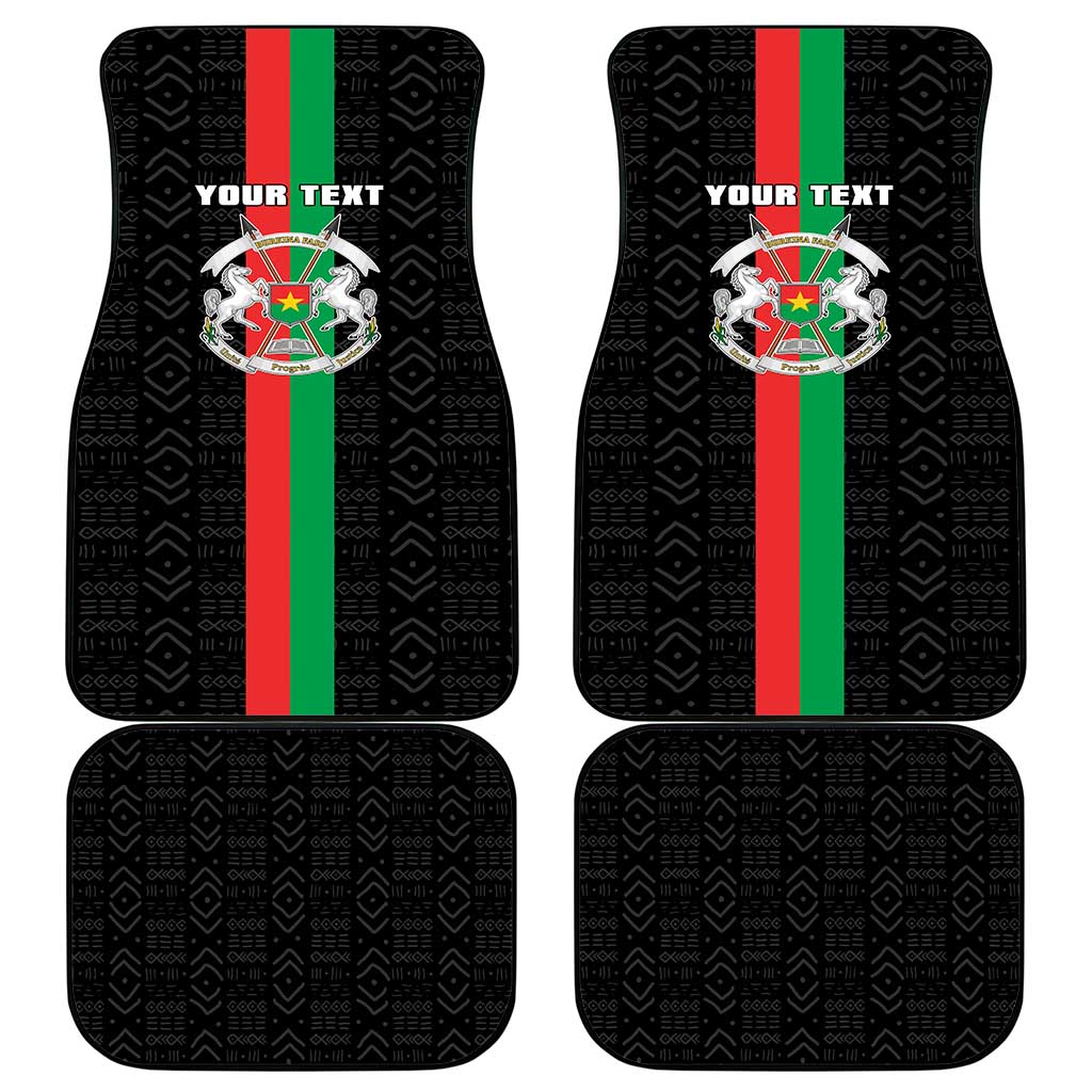 Burkina Faso Car Mats Striped Black - Bogolan Pattern - African Pride