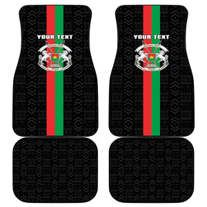 Burkina Faso Car Mats Striped Black - Bogolan Pattern - African Pride