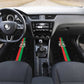 Burkina Faso Car Mats Striped Black - Bogolan Pattern - African Pride