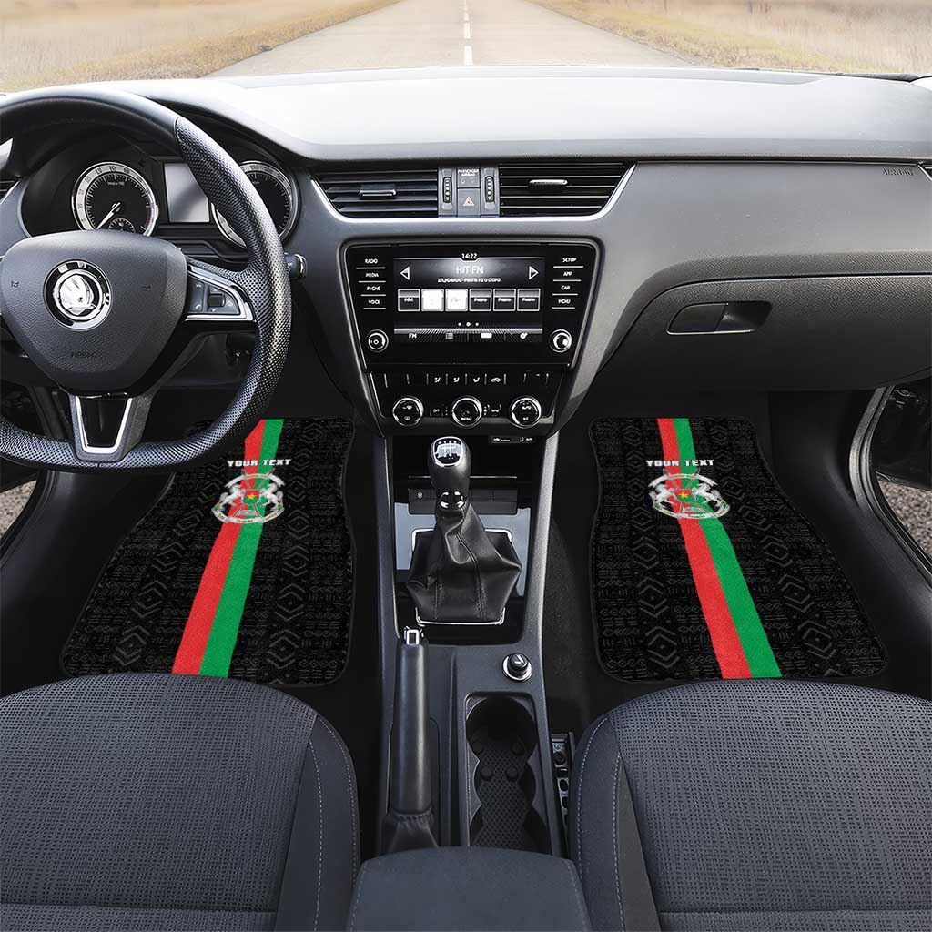 Burkina Faso Car Mats Striped Black - Bogolan Pattern - African Pride