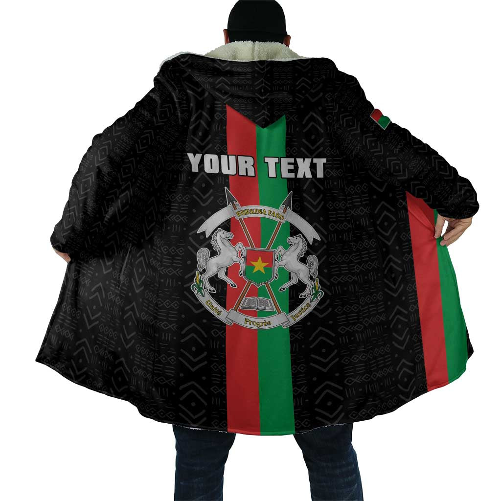 Personalized Burkina Faso Striped Cloak African Mud Cloth Pattern - Black