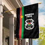 Burkina Faso Garden Flag Striped Black - Bogolan Pattern - African Pride