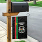 Burkina Faso Garden Flag Striped Black - Bogolan Pattern - African Pride