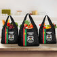 Burkina Faso Grocery Bag Striped Black - Bogolan Pattern - African Pride