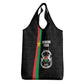 Burkina Faso Grocery Bag Striped Black - Bogolan Pattern - African Pride