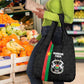 Burkina Faso Grocery Bag Striped Black - Bogolan Pattern - African Pride