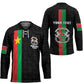Personalized Burkina Faso Striped Hockey Jersey African Mud Cloth Pattern - Black