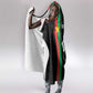 Burkina Faso Hooded Blanket Striped Black - Bogolan Pattern - African Pride
