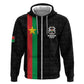 Personalized Burkina Faso Hoodie Striped Black - Bogolan Pattern - African Pride
