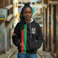 Personalized Burkina Faso Hoodie Striped Black - Bogolan Pattern - African Pride