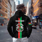 Personalized Burkina Faso Hoodie Striped Black - Bogolan Pattern - African Pride