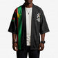 Personalized Burkina Faso Striped Kimono African Mud Cloth Pattern - Black