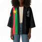 Personalized Burkina Faso Striped Kimono African Mud Cloth Pattern - Black