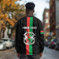Personalized Burkina Faso Long Sleeve Shirt Striped Black - Bogolan Pattern - African Pride
