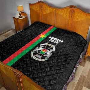 Burkina Faso Quilt Striped Black - Bogolan Pattern - African Pride