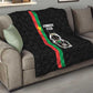 Burkina Faso Quilt Striped Black - Bogolan Pattern - African Pride