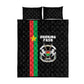 Burkina Faso Quilt Bed Set Striped Black - Bogolan Pattern - African Pride