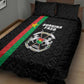 Burkina Faso Quilt Bed Set Striped Black - Bogolan Pattern - African Pride