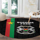 Burkina Faso Round Carpet Striped Black - Bogolan Pattern - African Pride