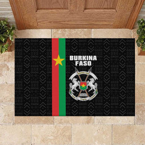 Burkina Faso Rubber Doormat Striped Black - Bogolan Pattern - African Pride