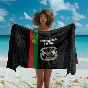 Burkina Faso Sarong Striped Black - Bogolan Pattern - African Pride