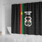 Burkina Faso Shower Curtain Striped Black - Bogolan Pattern - African Pride