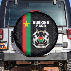 Burkina Faso Spare Tire Cover Striped Black - Bogolan Pattern - African Pride
