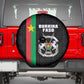 Burkina Faso Spare Tire Cover Striped Black - Bogolan Pattern - African Pride