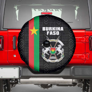 Burkina Faso Spare Tire Cover Striped Black - Bogolan Pattern - African Pride