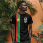 Personalized Burkina Faso T shirt Striped Black - Bogolan Pattern - African Pride