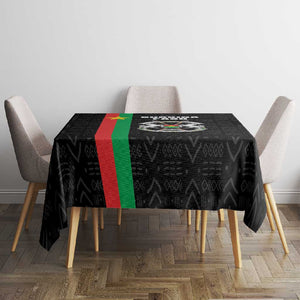 Burkina Faso Tablecloth Striped Black - Bogolan Pattern - African Pride