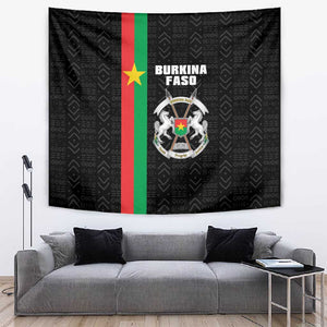 Burkina Faso Tapestry Striped Black - Bogolan Pattern - African Pride