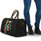 Burkina Faso Striped Travel Bag African Mud Cloth Pattern - Black